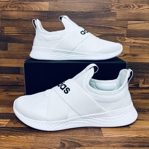 Adidas PureMotion Adapt Women’s White Sneakers Athletic Shoe #325
